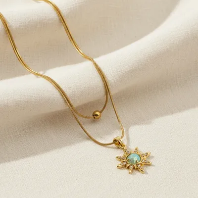 Sunflower Pendant Necklace