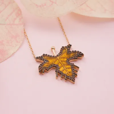 Sycamore Leaf Silver Necklace