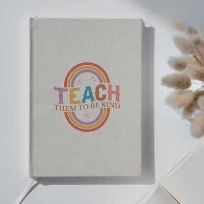 Teacher Appreciation Canvas Notebook with Teach Design