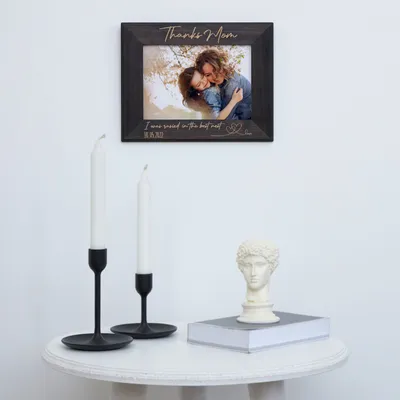 Thanks Mom Design Gifts for Mom Wooden Picture Frame