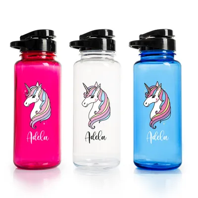 Unicorn Design Personalized Water Bottle