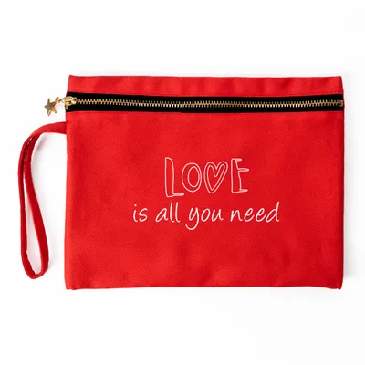 Valentine's Day Love is All You Need Makeup Bag