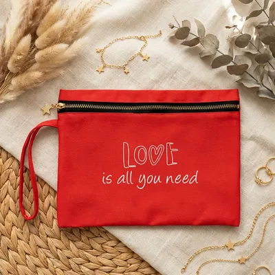 Valentine's Day Love is All You Need Makeup Bag