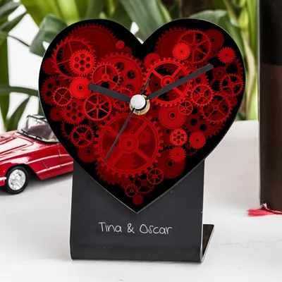 Valentine's Gift Heart Table Clock