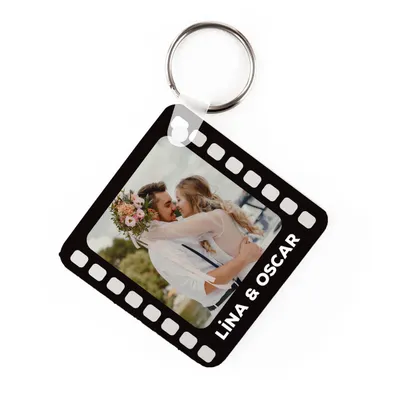 Valentine's Gift Movie Strip Printed Keychain