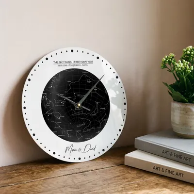 Personalised Star Map Wall Clock for Romantic Occasions
