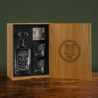 Whiskey Decanter Set with Special Wooden Box