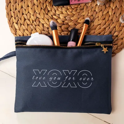 XOXO Canvas Makeup Bag for Her