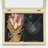 100 Languages I Love You Silver Necklace Gift Set with Wooden Box and Mini Corsage