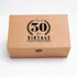 30 Years Old Design Wooden Box Glasgov 2x Whiskey Glass and Cooling Stones Set
