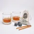 30 Years Old Design Wooden Box Glasgov 2x Whiskey Glass and Cooling Stones Set