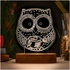 3D Led Lamp With Ethnic Owl Design