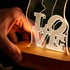 3D Led Lamp with Love Written Heart