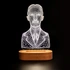 3D Nicola Tesla Bust Design LED Lamp