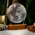 3D World Map LED Night Light for Travel Lovers