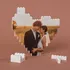 48-Piece Photo Heart Brick Puzzle