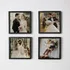 4 pcs Self Adhesive Photo Frame Set with Photo Prints