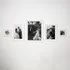 5pcs White Gallery Wall Picture Frame Set with Mat Bordered Photo Prints