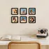 Personalised Mini Photo Frame Set - 6 pcs Self-Adhesive Black Decor