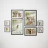8pcs Black Gallery Photo Frame Set with Mat Boarded Photo Prints