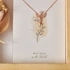 Angel Necklace Gift Box with Flower Bouquet for Mom