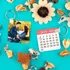Anniversary Gift Printed Keychain with Calendar