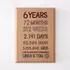 Anniversary Gift Printed Mini Wooden Picture with Time Spent Together