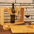 Anniversary Gifts Personalized Wine Rack with Cheese Board and Candles Set
