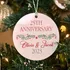 Personalised Anniversary Christmas Ornament for Couples