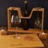 Personalised Wooden Wine Rack with Glasses and Candle Set