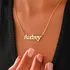 Bold Font Silver Name Necklace
