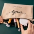 Bridesmaid Designed Personalized Beige Canvas Makeup Bag