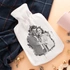 Charcoal Drawing Design Photo Printed Hot Water Bottle
