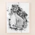 Charcoal Drawing Design Wedding Gifts Photo Canvas Print 15.75x11.8