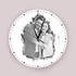 Personalised Charcoal Sketch Photo Wall Clock