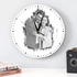 Personalised Charcoal Sketch Photo Wall Clock