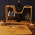 Personalised Reindeer Antler Wine Rack with Glasses & Candle Set