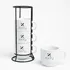 Personalised Corporate Logo Coffee Mug Set of 4 with Stand