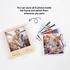 Personalised Wooden Photo Frame with Polaroid Cards for Couples