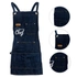 Custom Chef Apron with Leather Accents for Men and Women