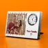 Custom Christmas Photo Frame with Clock for Desk Decor