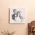 Custom Couples' Pencil Sketch Effect Canvas Art