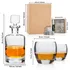 Custom Engraved Whiskey Decanter Set with Wooden Box