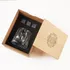 Custom Engraved Whiskey Glass Set in Wooden Box for Men