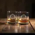 Custom Family Name Whiskey Glass Set for Birthday Gift