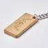 Custom Initial and Date Engraved Wooden Keychain