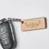 Custom Initial and Date Engraved Wooden Keychain