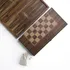 Custom Initial Date Walnut Backgammon Set with Minimalist Design