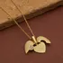 Custom Initial Heart Shaped Pop-Up Gold Plated Necklace
