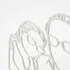Custom Line Art Couple Portrait with Wood Stand